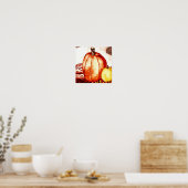 Pompoenen en fruit afdrukken poster (Keuken)