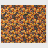 Pompoenen en Geesten Halloween Cadeaupapier (Vlak)