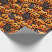 Pompoenen en Geesten Halloween Cadeaupapier (Hoek)