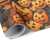 Pompoenen en Geesten Halloween Cadeaupapier (Rol Hoek)