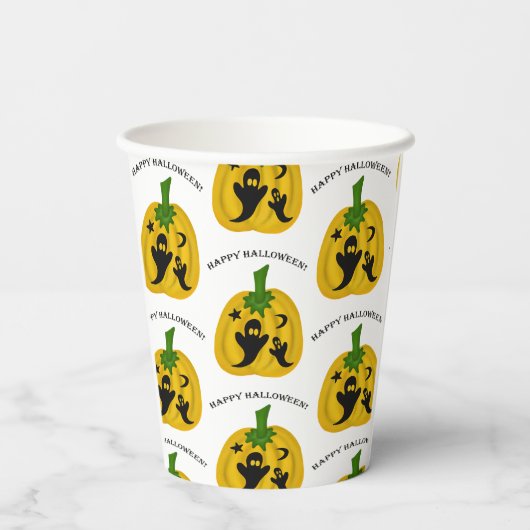 Pompoenen en geesten papieren bekers (Achterkant)