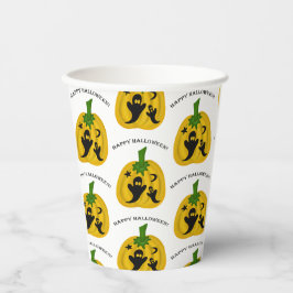 Pompoenen en geesten papieren bekers