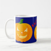 Pompoenen en Halloween Blue Coffee Mok (Links)