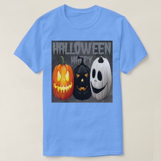 Pompoenen en Happy Halloween Halloween T-shirt (Design voorkant)