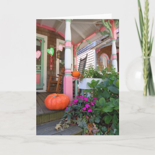 Pompoenen en harten - Martha's wijntuin Kaart (Voorkant)