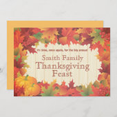 Pompoenen en Herfst / Herfstkleuren Thanksgiving Kaart (Voorkant / Achterkant)