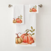 Pompoenen en herfst-oliage bad handdoek (Insitu)