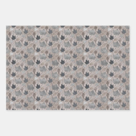 Pompoenen en Herfst van bladeren Inpakpapier Vel