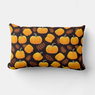 Pompoenen en herfstbladeren kussen