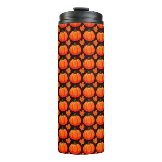 Pompoenen en herfstbladeren thermosbeker (Voorkant)