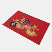 Pompoenen en herfstbloemen vloermat deurmat (Schuin)