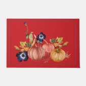 Pompoenen en herfstbloemen vloermat deurmat (Voorkant)