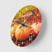 Pompoenen en Herfsten Planten, op maat gesneden Ronde Klok (Hoek)