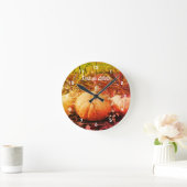 Pompoenen en Herfsten Planten, op maat gesneden Ronde Klok (Huis)