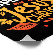 Pompoenen en Jezus Christus Thanksgiving Poster (Hoek)