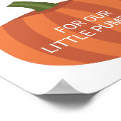 Pompoenen en Kaarten voor najaar en Baby shower Poster (Hoek)