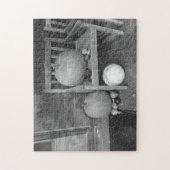 Pompoenen en kalebassen in zwart-wit legpuzzel (Verticaal)