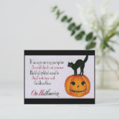 Pompoenen en katten briefkaart (Staand voorkant)