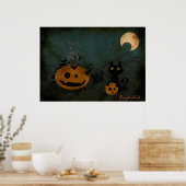 Pompoenen en katten poster (Keuken)
