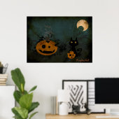 Pompoenen en katten poster (Thuiskantoor)