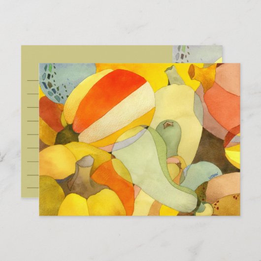 Pompoenen en keukengerei briefkaart (Voorkant / Achterkant)