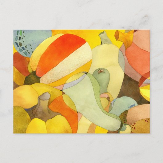 Pompoenen en keukengerei briefkaart (Voorkant)