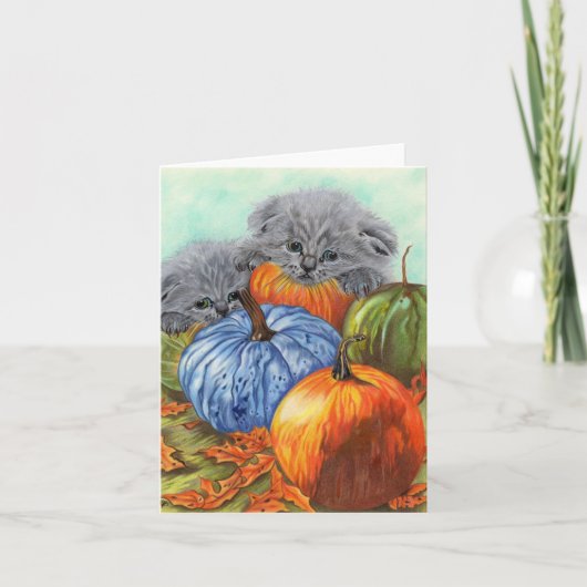 Pompoenen en Kittens Kaart (Voorkant)