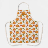 Pompoenen en kleurrijke herfst leren patroon en na schort (Voorkant)