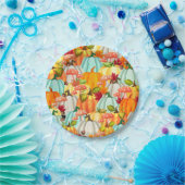 Pompoenen en knollen, van vlinderbloemigen papieren bordje (Feest)