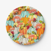 Pompoenen en knollen, van vlinderbloemigen papieren bordje (Voorkant)