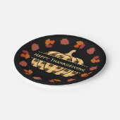 Pompoenen en kogelvrije bladeren papieren bordje (Gekanteld)