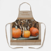 Pompoenen en korenstengels land Herfst gepersonali Schort (Voorkant)
