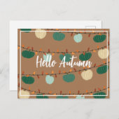 Pompoenen en Lichten Briefkaart (Voorkant / Achterkant)