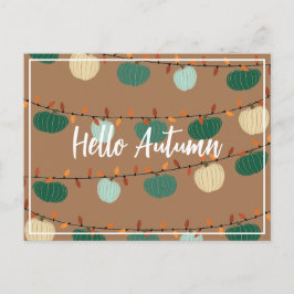 Pompoenen en Lichten Briefkaart