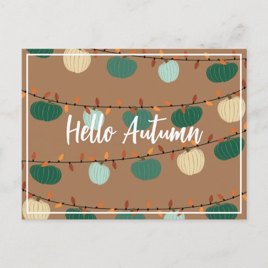 Pompoenen en Lichten Briefkaart (Voorkant)