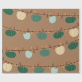 Pompoenen en Lichten Cadeaupapier (Vlak)