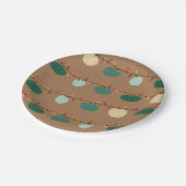 Pompoenen en Lichten Papieren Bordje (Gekanteld)