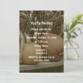 Pompoenen en maïs stengels herfstfeest kaart (Staand voorkant)