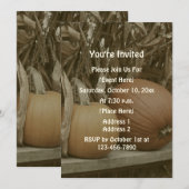 Pompoenen en maïs stengels herfstfeest kaart (Voorkant / Achterkant)