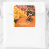 Pompoenen en matrozen/Thanksgivingen enveloppen Vierkante Sticker (Tas)