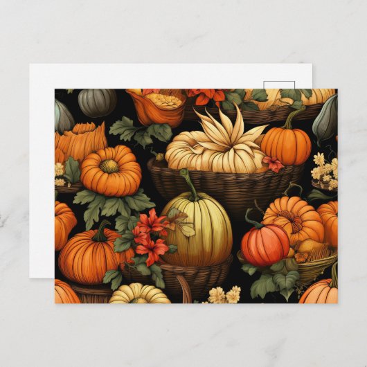 Pompoenen en meer, Herfst, Briefkaart (Voorkant / Achterkant)