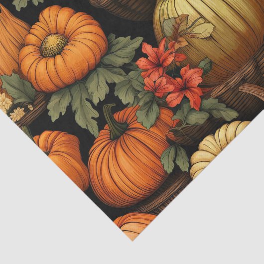 Pompoenen en meer, Herfst, Tissuepapier (Detail)