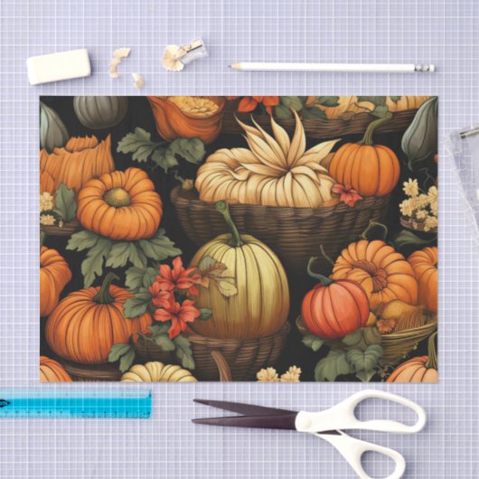 Pompoenen en meer, Herfst, Tissuepapier (Craft)