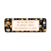 Pompoenen en Monsters Halloween Etiket (Voorkant)
