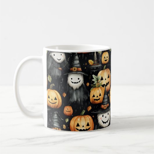 Pompoenen en Monsters Halloween Koffiemok (Links)