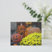 Pompoenen en Mums Briefkaart (Staand voorkant)