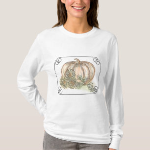Pompoenen en Mums Herfst floral T-shirt