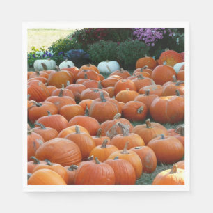Pompoenen en Mums Herfst Oogst Fotografie Servetten