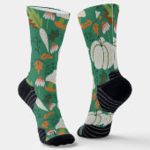 Pompoenen en paddenstoelen, naadloos sokken (Gebogen)