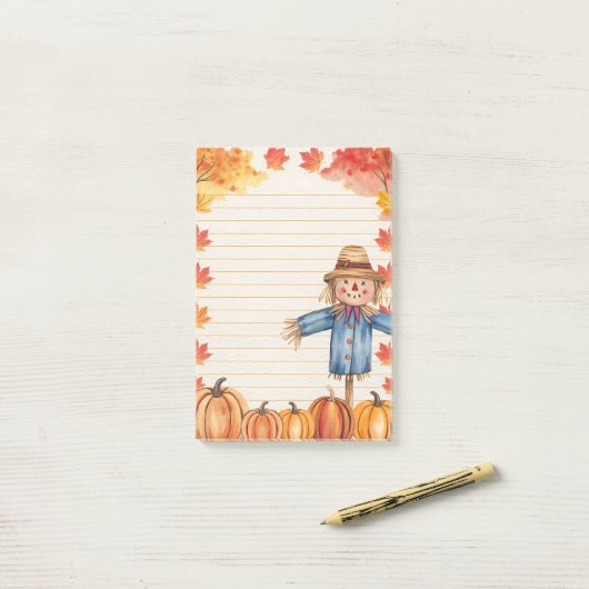 Pompoenen en patchwork post-it® notes (Op bureau)
